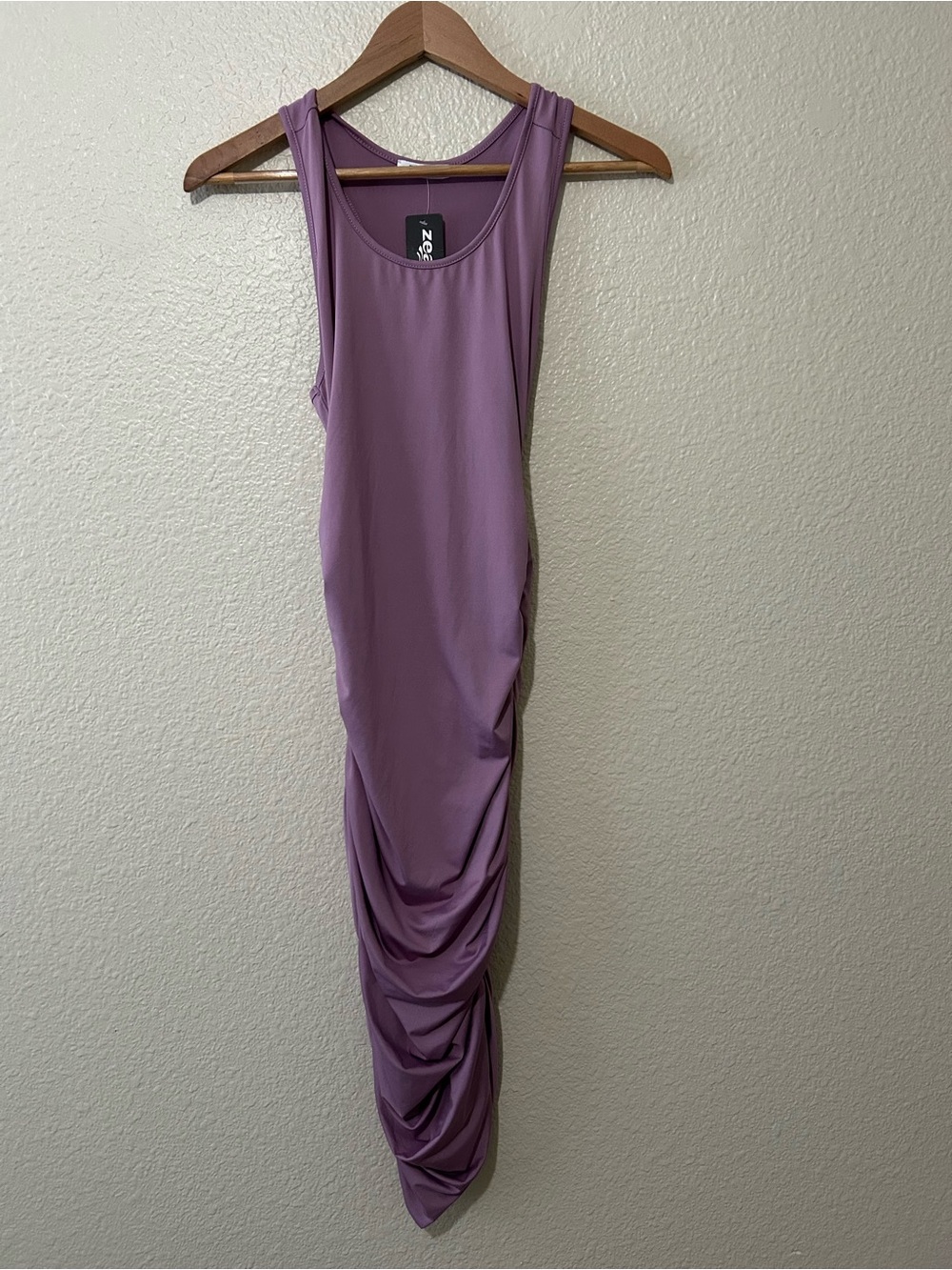 NWT Zeagoo Mauve Sleeveless Ruched Maxi Dress